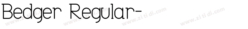 Bedger Regular字体转换